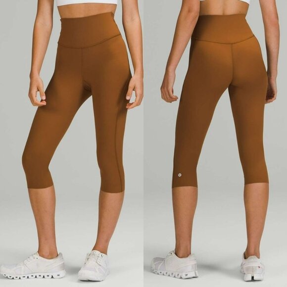 Lululemon Base Pace High-Rise Crop 17" - Copper Brown - Picture 1 of 11